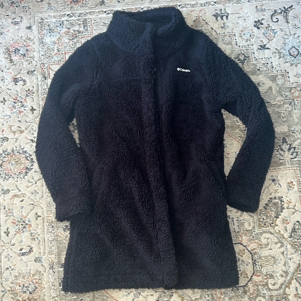 Columbia panorama long teddy coat.